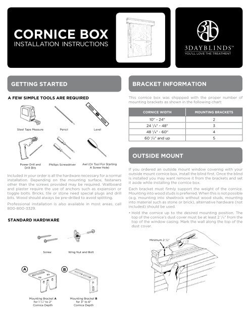 Cornice Box 3 Day Blinds