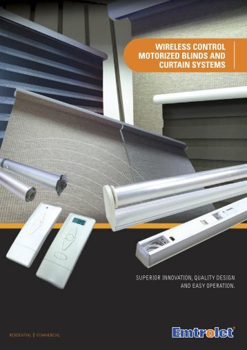 wireless control motorized blinds and curtain systems