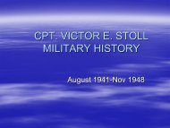 Captain Victor E. Stoll's Military History - 398th Bomb Group