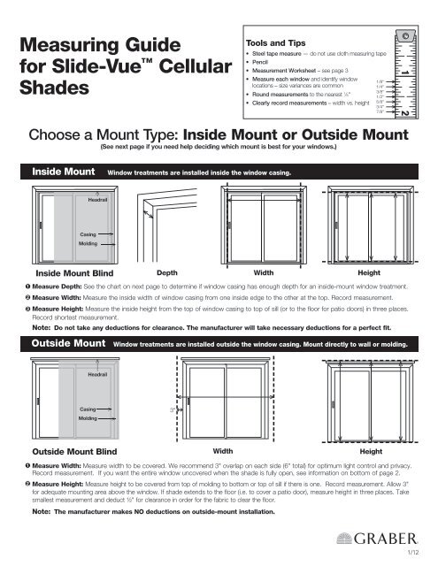 Measuring Guide Graber Window Treatments