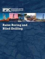 Raise Boring and Blind Drilling - Frontier-Kemper Constructors, Inc.