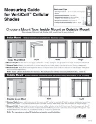 Measuring & Ordering Guide - Bali Blinds and Shades