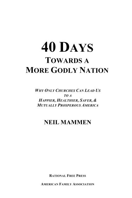 40 days towards a more godly nation - Jesus Is Involved In Politics