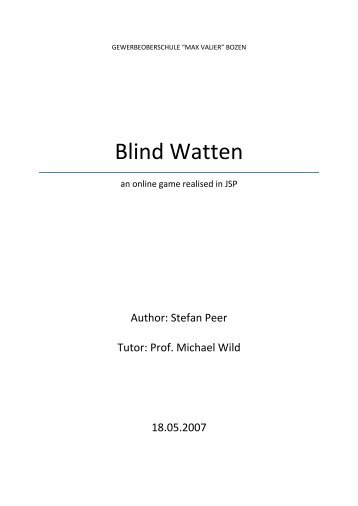 Blind Watten - Stefan Peer