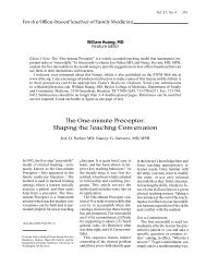 The One-minute Preceptor: Shaping the Teaching ... - STFM