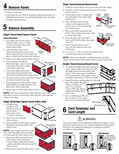 Installation And Care Instructions Paramount ... - Hunter Douglas