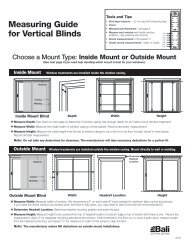 Measuring Guide for Vertical Blinds - Bali Blinds and Shades