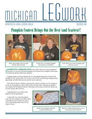 Pumpkin Contest Brings Out the Best (and ... - State of Michigan