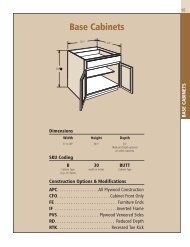 Spec Section Base Cabinets Shenandoah Cabinetry