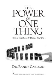 The Power of One Thing - Tyndale House Publishers