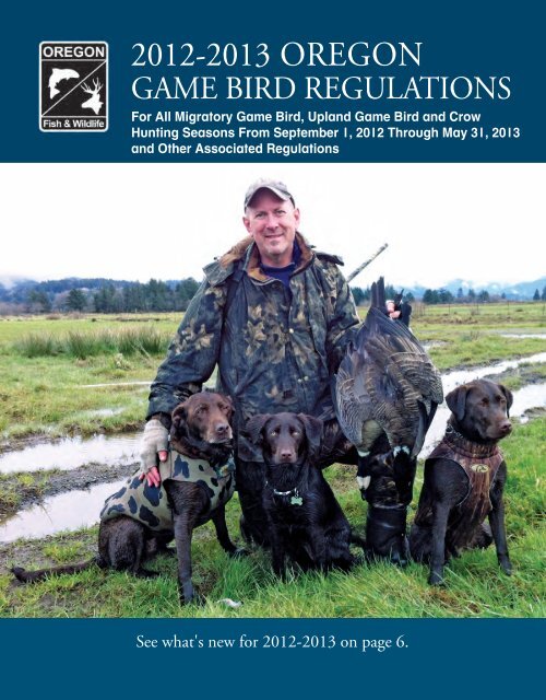 Game Bird Regulations - Oregon Department of Fish and Wildlife