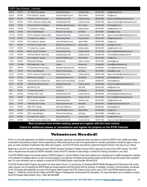 Washington's 2010 Big Game Hunting Seasons & Regulations