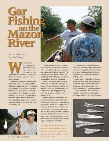 OutdoorIllinois June 2007 Gar Fishing on the Mazon - Illinois DNR