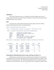 Introduction Data Estimating the relationship between house value ...