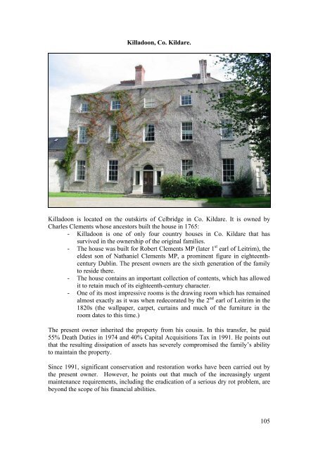 A Future for Irish Historic Houses - Irish Heritage Trust