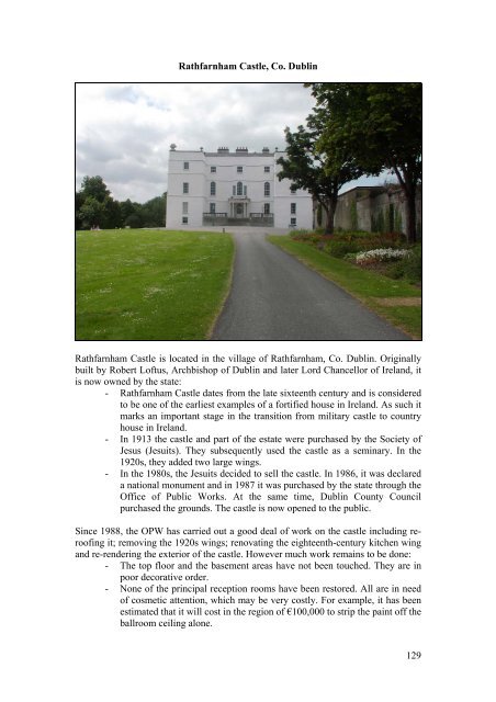 A Future for Irish Historic Houses - Irish Heritage Trust