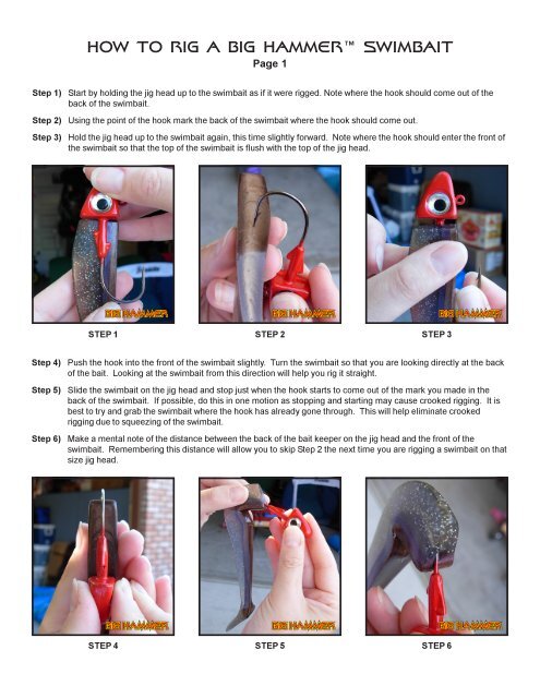 HOW TO RIG A BIG HAMMER™ SWIMBAIT