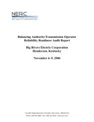 Balancing Authority/Transmission Operator Reliability ... - NERC