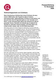 Pressemitteilung 15. November 2008 ... - Q3 Software