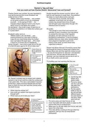 Darwin's 'big soil idea' - Earth Learning Idea