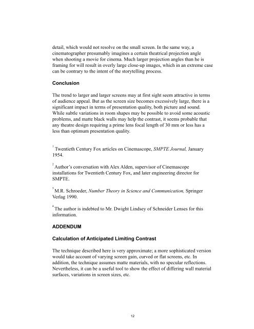 Screen Sizes Impact on Picture and Sound - Dolby Laboratories Inc.