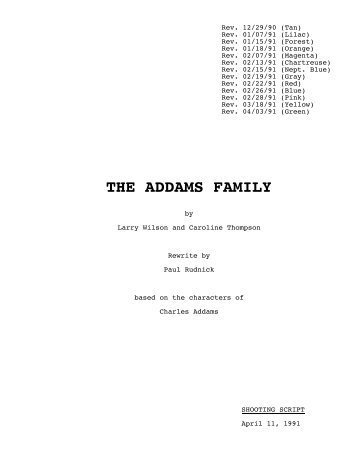 Addam Family - Daily Script