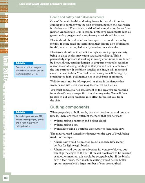 Unit 2046 - Brickwork Level 2 CAA Diploma ... - Pearson Schools