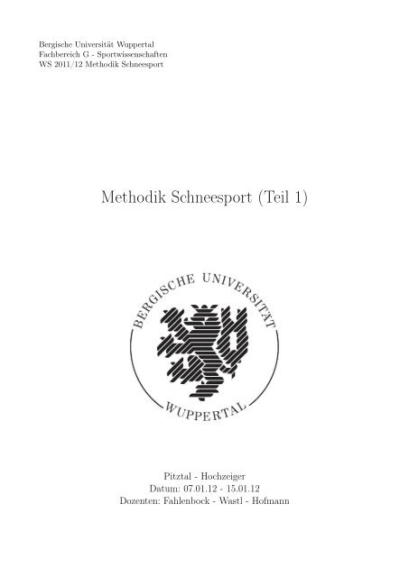Skript Teil 1 Fachbereich Sportwissenschaft Der Universitat