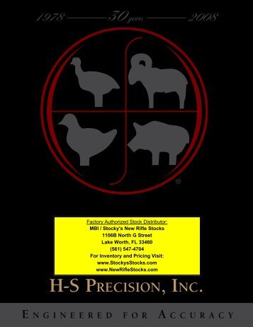H-S PRECISION, INC. - Stocky's New Rifle Stocks