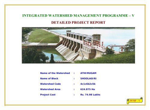 integrated watershed management programme – v - tawdeva