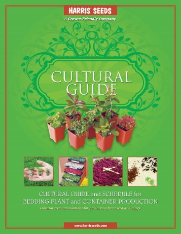 CULTURAL GUIDE and SCHEDULE for BEDDING PLANT and ...