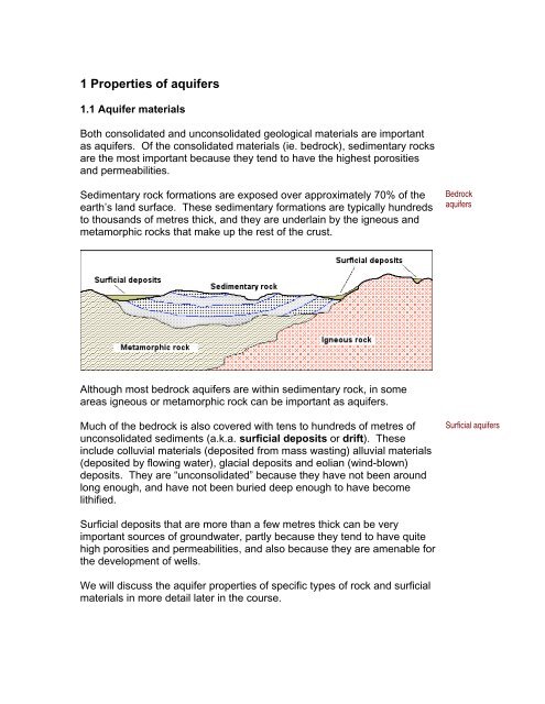 Properties of aquifers - web.mala.bc.ca