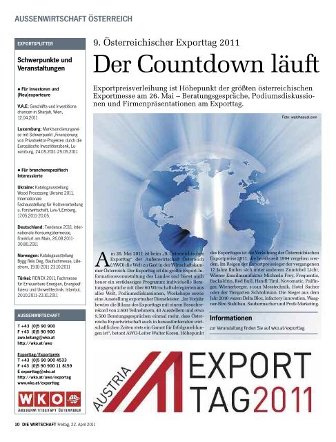 Die Wirtschaft Nr. 16 vom 22. April 2011