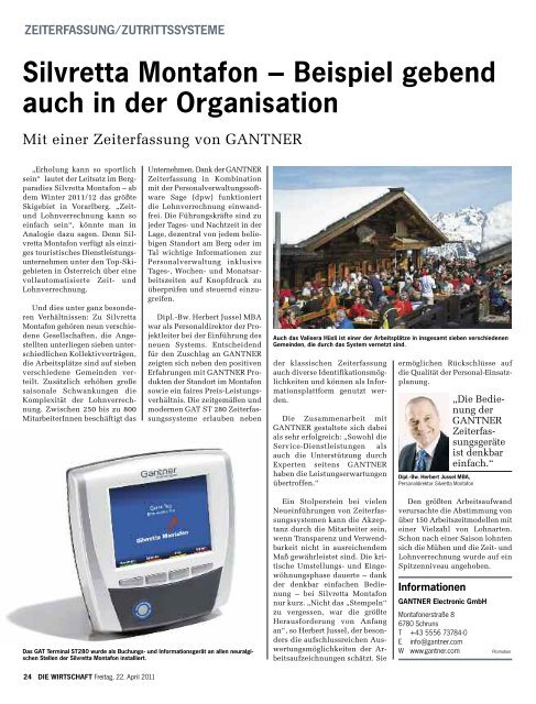 Die Wirtschaft Nr. 16 vom 22. April 2011