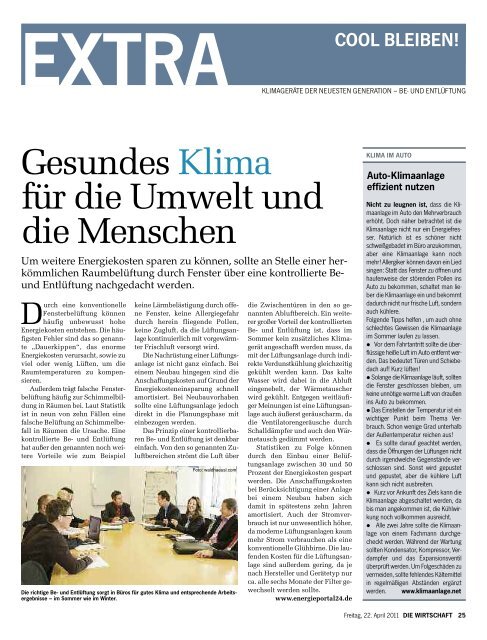 Die Wirtschaft Nr. 16 vom 22. April 2011