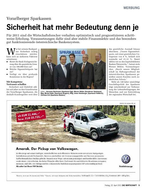 Die Wirtschaft Nr. 16 vom 22. April 2011