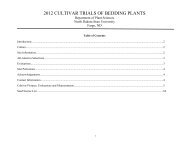 2012 Cultivar Trials of Bedding Plants Report - NDSU Agriculture