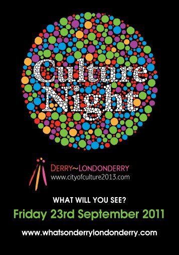 Derry - Londonderry's - Culture Night 2012