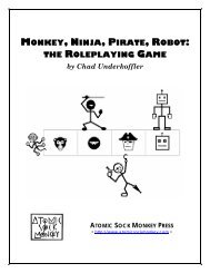 monkey, ninja, pirate, robot: the roleplaying game - sup/tg