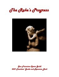 The Rake's Progress Teachers Guide - San Francisco Opera