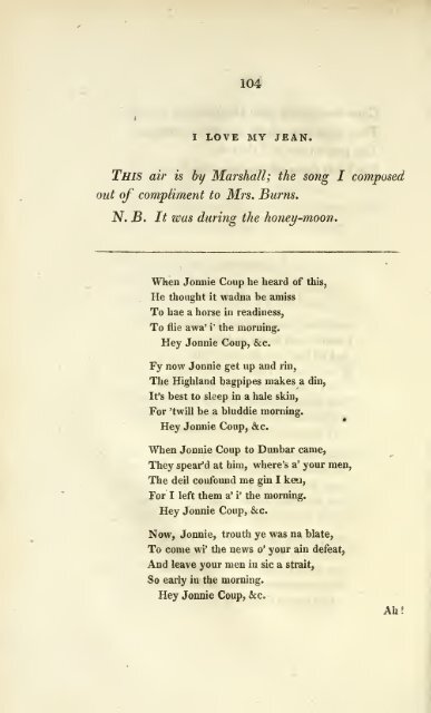 with critical observations and biographical notices, by Robert Burns