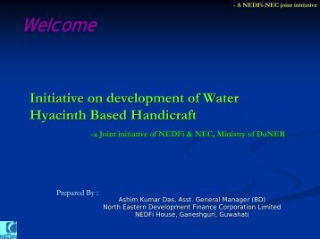 Water Hyacinth NEDFi-NEC Joint Initiative - North Eastern ...