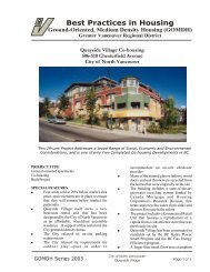 Quayside Village Co-Housing, City of North ... - Metro Vancouver