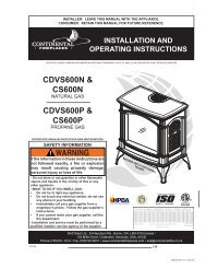 CDVS600 - Continental Fireplaces