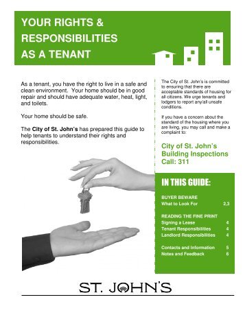 Your Rights & Responsibilities as a Tenant - City Of St. John's