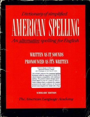 An alternative spellingforEnglish - American Literacy Council