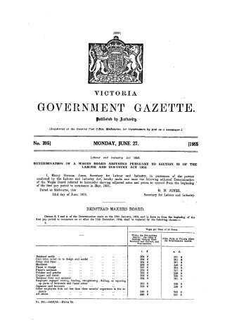 PDF, 217KB - Victoria Government Gazette