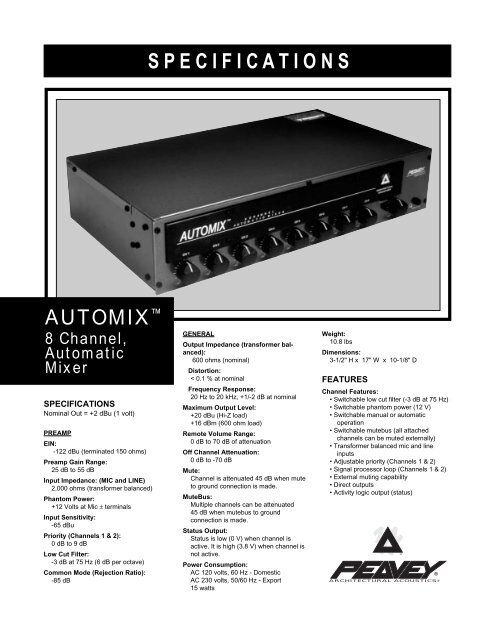 Automix SS - Peavey