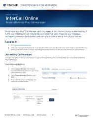 Reservationless-Plus Call Manager - InterCall