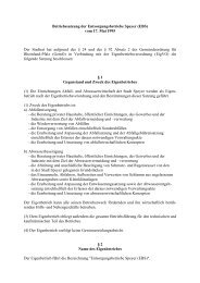 Betriebssatzung der Entsorgungsbetriebe Speyer (EBS) vom 17